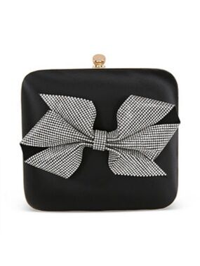 Jewel Badgley Mischka Blakely Structured Bow Square Minaudiere Bag